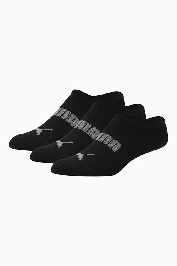 Men's Half-Terry No-Show Socks [3 Pairs], BLACK / GREY, extralarge